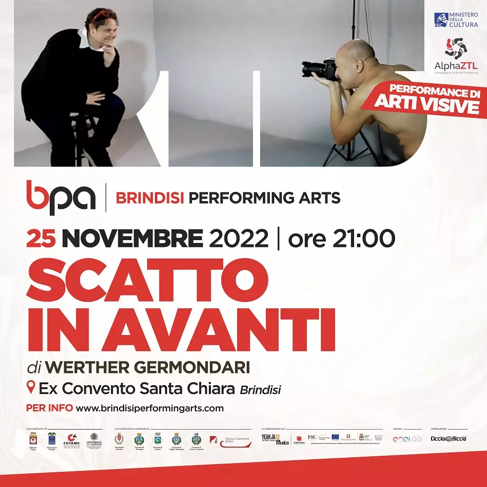 25 NOVEMBRE SCATTO IN AVANTI WERTHER GERMONDARI BRINDISI - Ceglie Messapica - Brindisi Performing Arts Festival 2022 18 settembre