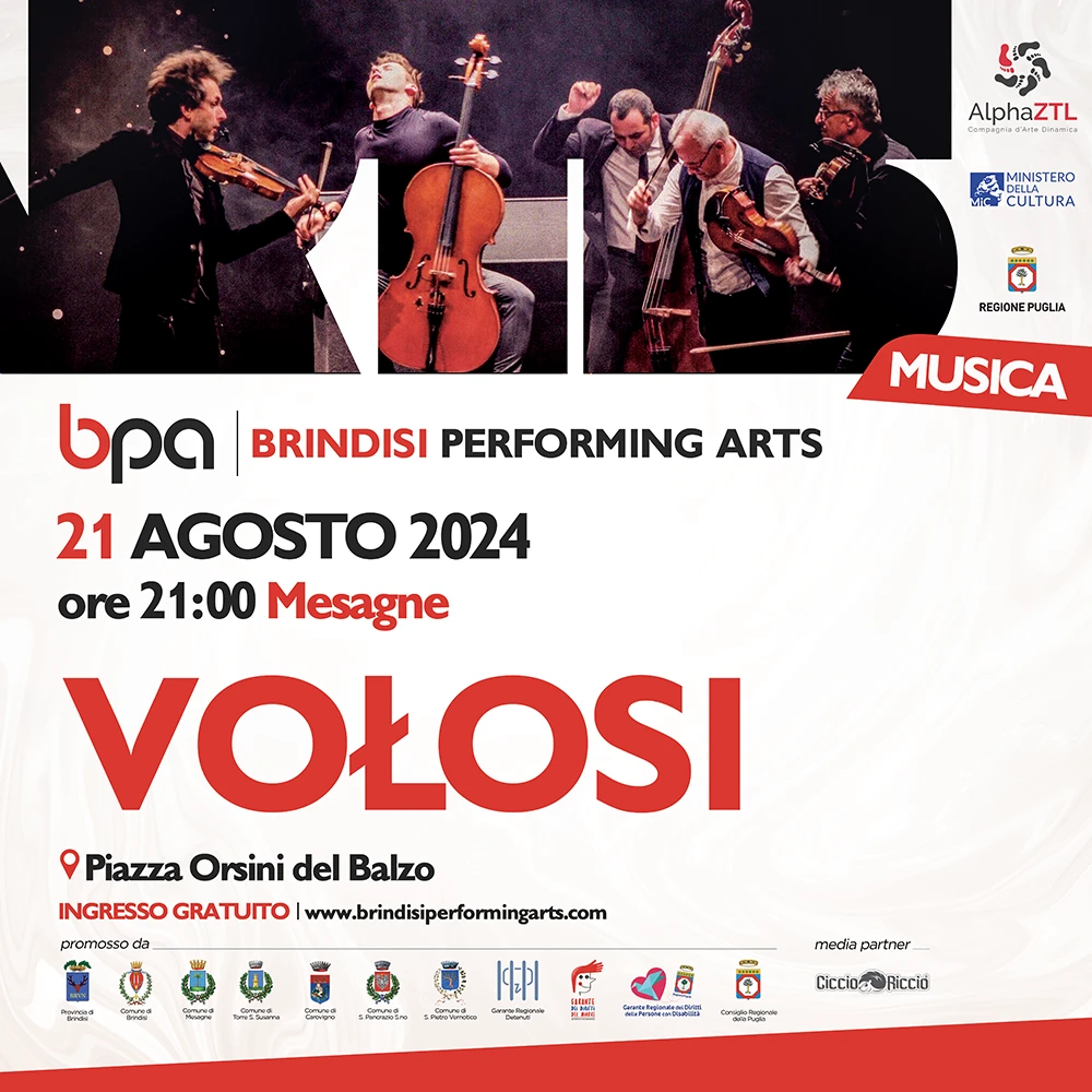 Voosi 21 Agosto Mesagne Brindisi Performing Arts Festival 2024