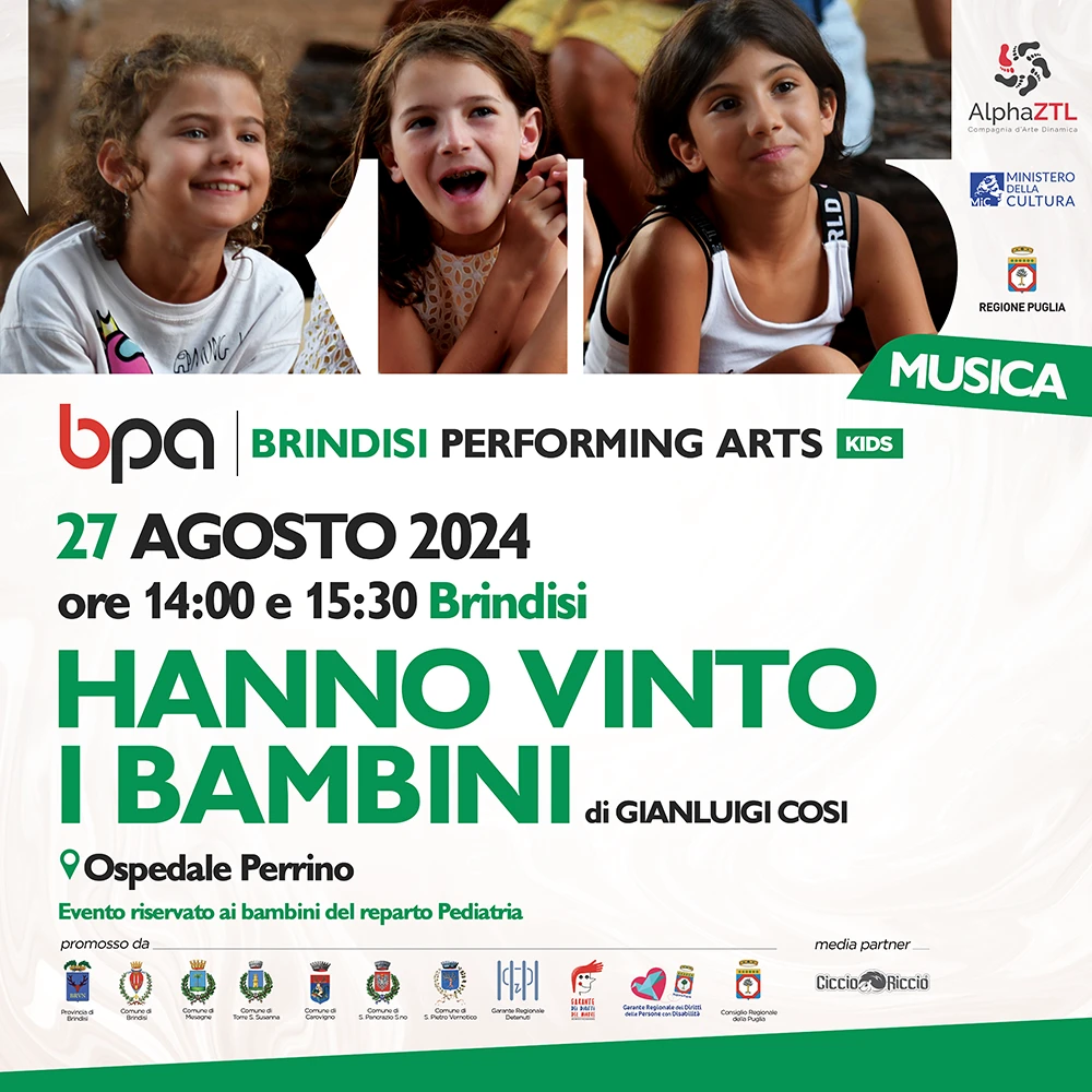 Hanno vinto i bambini - Brindisi Performing Arts Festival 2024