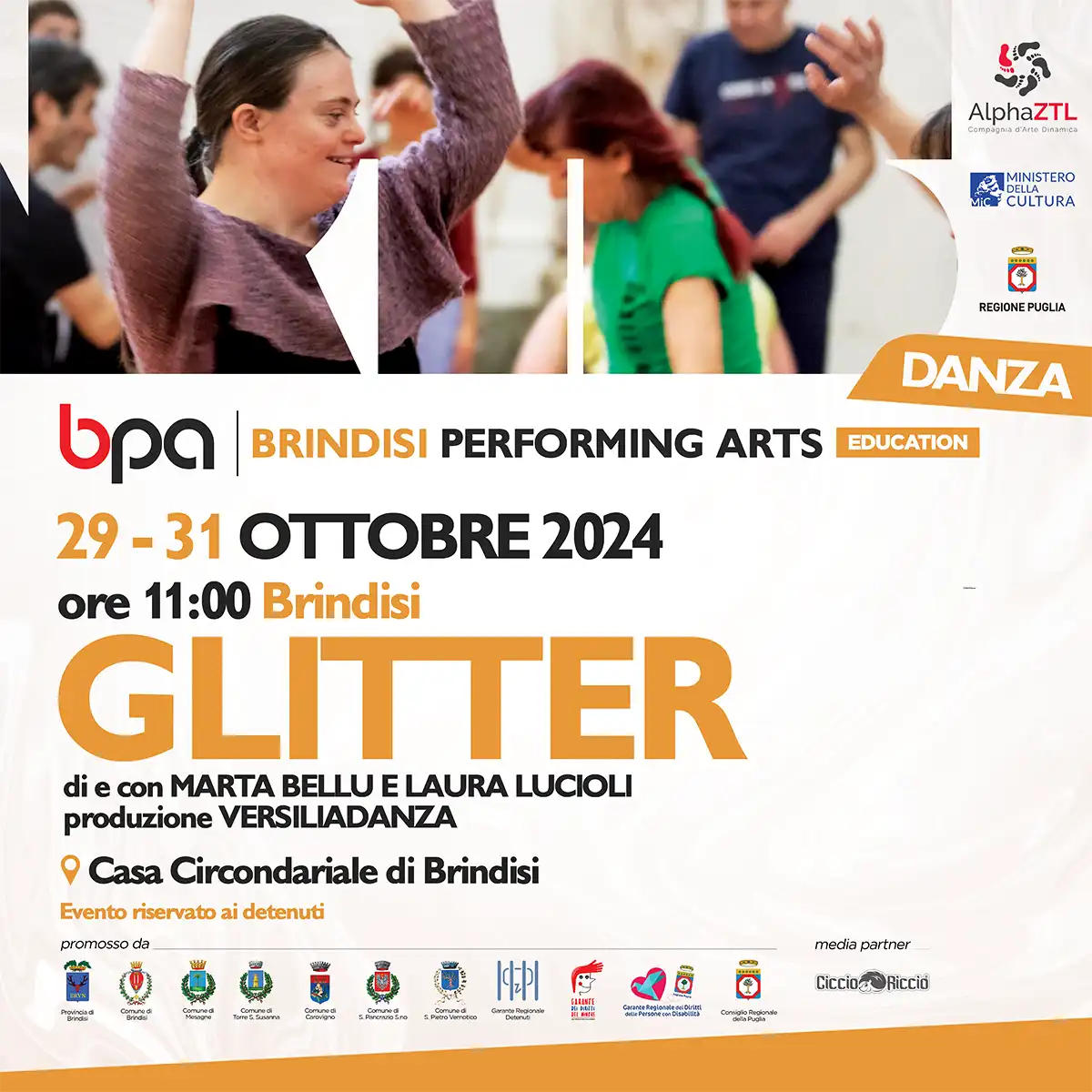 GLITTER 29-31 OTTOBRE Brindisi Performing Arts Festival 2024 YOUNG