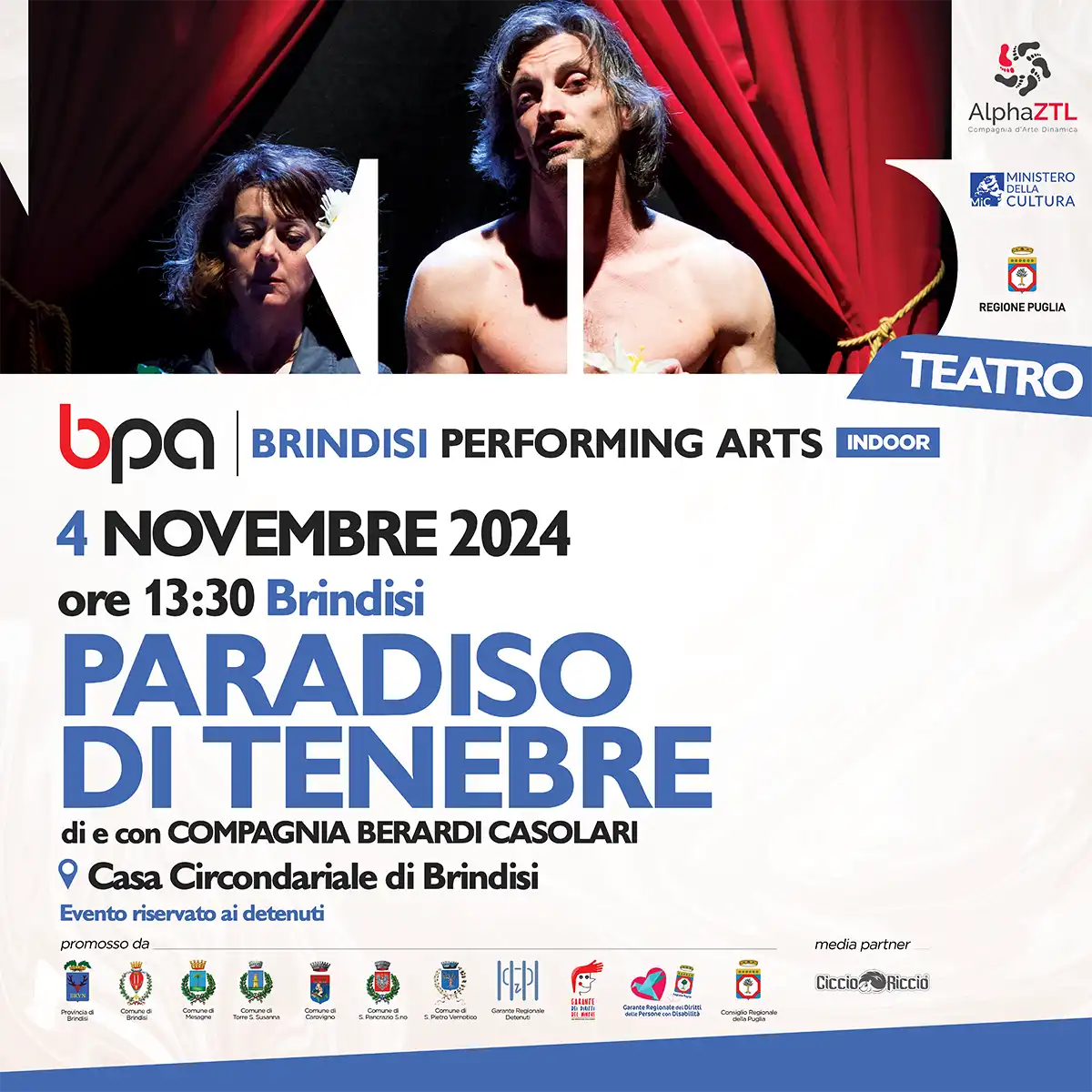 PARADISO DI TENEBRE 4 NOV INDOOR Brindisi Performing Arts Festival 2024 INDOOR