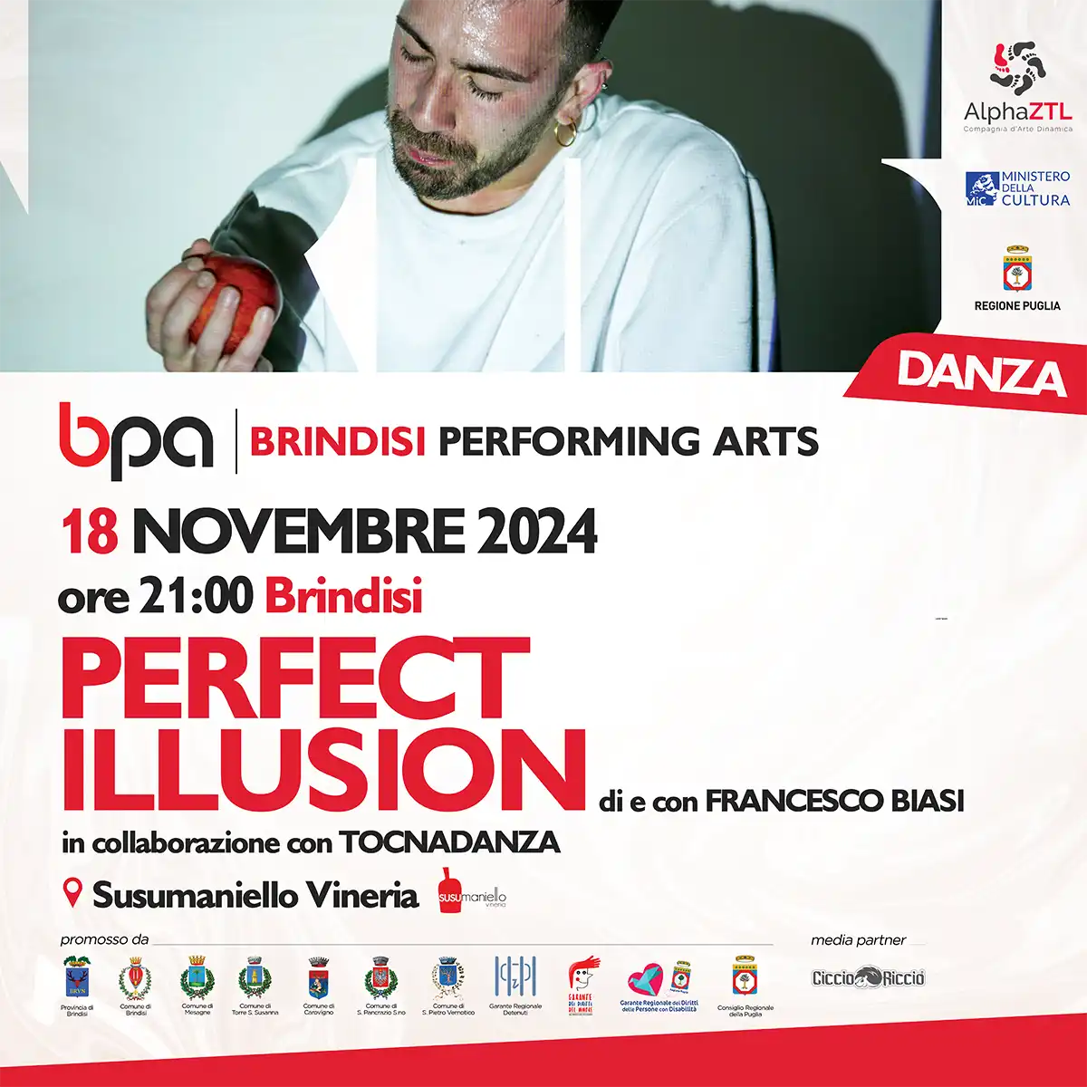 PERFECT ILLUSION 18 novembre Brindisi Performing Arts Festival 2024 BPA