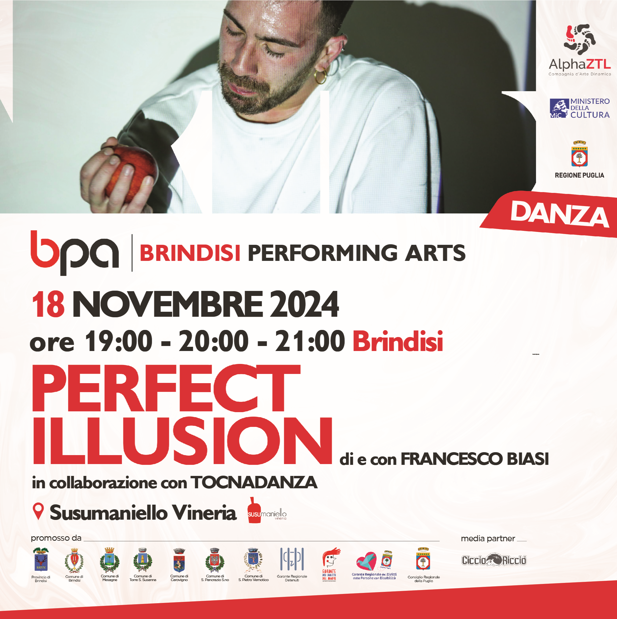 PERFECT ILLUSION 18 novembre Brindisi Performing Arts Festival 2024 BPA